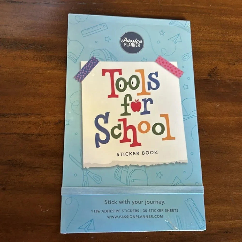 Passion Planner Tools for School Sticker Book nWT